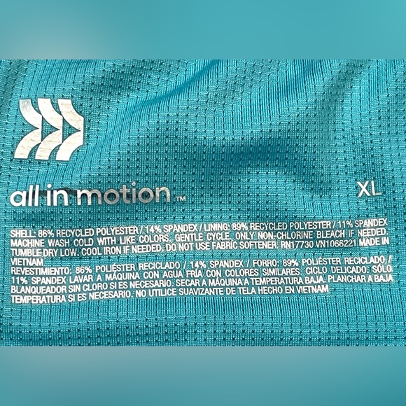 All In Motion Teal Women's Running Shorts with Zipper Pocket & Drawstrings Sz XL - Picture 9 of 16